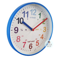 20cm Wickford Blue Children's Time Teaching Wall Clock By ACCTIM image