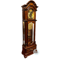 210cm Walnut Grandfather Clock With Triple Chime & Dancers By SCHNEIDER image