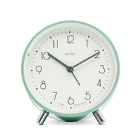14cm Fossen Green Analogue Alarm Clock By ACCTIM image