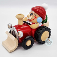 11cm Santa In Tractor German Incense Burner By Seiffener image