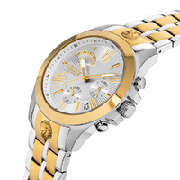 Chrono Lion Silver & Gold Watch With Silver Dial By VERSACE image