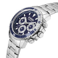 Aberdeen Chrono Silver Watch With Blue Dial By VERSACE image