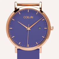 Rose Gold Nightingale Nurses Watch with Violet Purple Dial By Coluri image