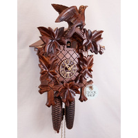 5 Leaf & Bird 8 Day Mechanical Carved Cuckoo Clock 40cm By TRENKLE image