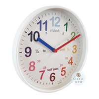20cm Wickford White Children's Time Teaching Wall Clock By ACCTIM image