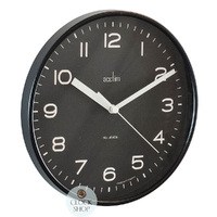 20cm Runwell Black Wall Clock By ACCTIM image