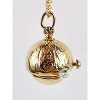 20mm Gold Womens Ball Pendant Watch By CLASSIQUE (Roman) image