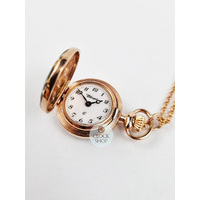 23mm Black & Rose Gold Womens Pendant Watch With Flowers By CLASSIQUE (Arabic) image