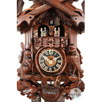 Before The Hunt 8 Day Mechanical Carved Cuckoo Clock With Deer 52cm By HÖNES image