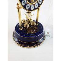 25cm Royal Blue & Gold Porcelain Anniversary Clock With Decorative Dial By HALLER image