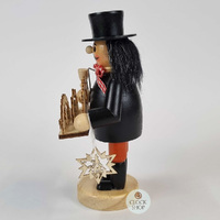 15cm Erzgebirge Vendor German Incense Burner With Black Hat image