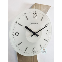 70cm Beige Wave Modern Wall Clock With Pendulum By HERMLE image