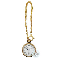 43mm Gold Unisex Pocket Watch With Open Dial By CLASSIQUE (White Arabic) image