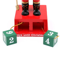 20cm Red & Green King Advent Calendar Nutcracker image