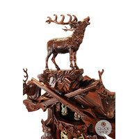 Before The Hunt 8 Day Mechanical Carved Cuckoo Clock With Deer 52cm By HÖNES image
