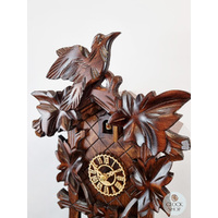5 Leaf & Bird 8 Day Mechanical Carved Cuckoo Clock 35cm By TRENKLE image