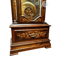 207cm Walnut Grandfather Clock With Calendar Dial & Shelves By SCHNEIDER image