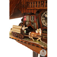 Lumberjack & Horse Logger 8 Day Mechanical Chalet Cuckoo Clock 56cm By SCHNEIDER image