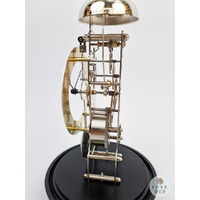30cm Black Mechanical Skeleton Table Clock With Glass Dome & Bell Strike By HERMLE image