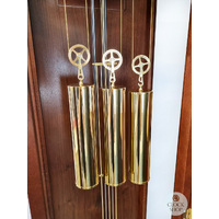 193cm Walnut Contemporary Longcase Clock With Westminster Chime By HERMLE image