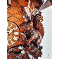 Bird & Squirrels 8 Day Mechanical Carved Cuckoo Clock 37cm By SCHNEIDER image