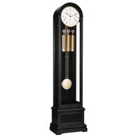 193cm Black & Gold Contemporary Longcase Clock With Westminster Chime By HERMLE image