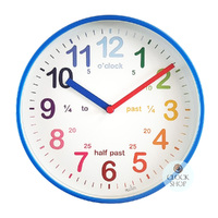20cm Wickford Blue Children's Time Teaching Wall Clock By ACCTIM image
