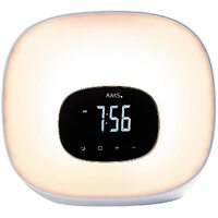 20cm White Sunrise Digital Alarm Clock By AMS image