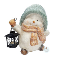 30cm Snowman With Tealight Lantern image