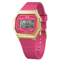 32mm Digit Retro Collection Raspberry Pink & Gold Digital Womens Watch By ICE-WATCH image