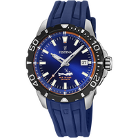 Divers Watch Blue  Dial with Blue Rubber Strap - FESTINA image