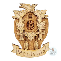 7.5cm Montville 5 Leaf & Bird Wooden Fridge Magnet image