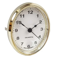 Oval Arabic Gold 80mm X 66mm - Quartz Clock Movement image