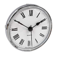 Round Roman Silver 72mm - Quartz Clock Movement  image