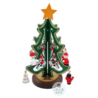 17cm Green Christmas Tree With Decorations image