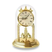 23cm Gold Anniversary Clock With Detailed Pillars & Gold Dial By HALLER  image