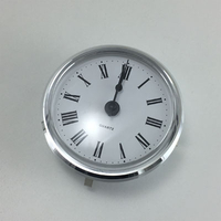 Round Roman Silver 66mm - Quartz Clock Movement image