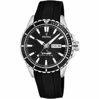 Divers Watch Black Dial with Black Rubber Strap - FESTINA image