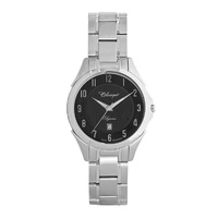 31mm Womens Swiss Quartz Watch With Stainless Steel Band & Black Dial By CLASSIQUE (Arabic) image