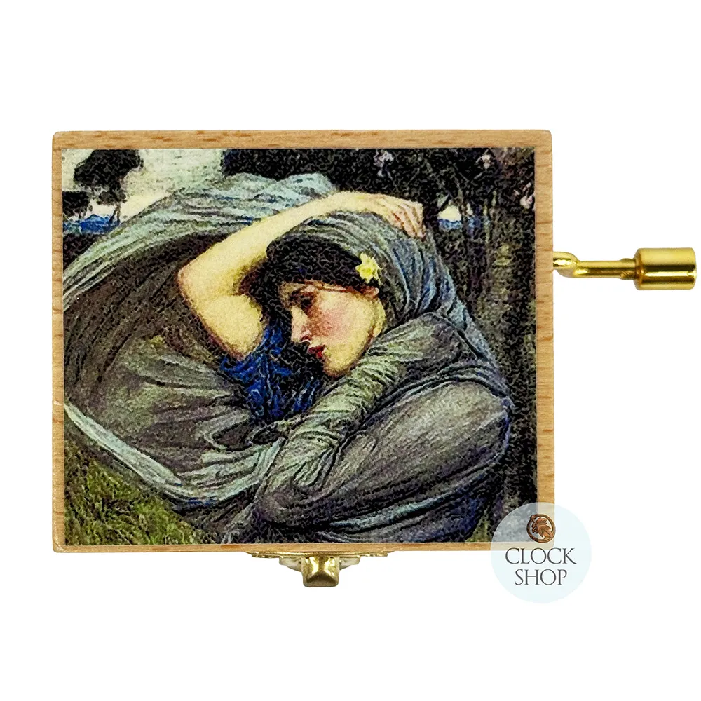 Wooden Hand Crank Music Box- Boreas (Au Claire De La Lune) image