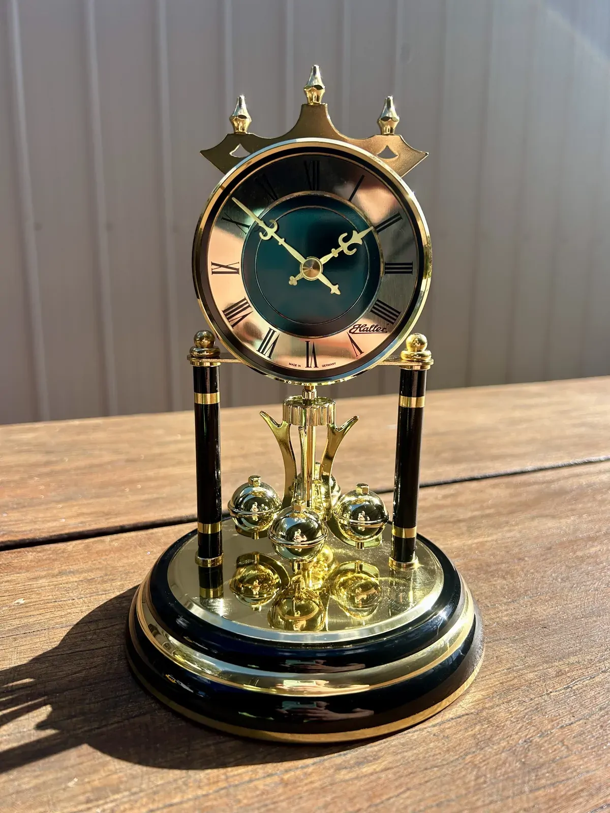 Black & Brass Anniversary Clock By HALLER (Scuffed Base) image