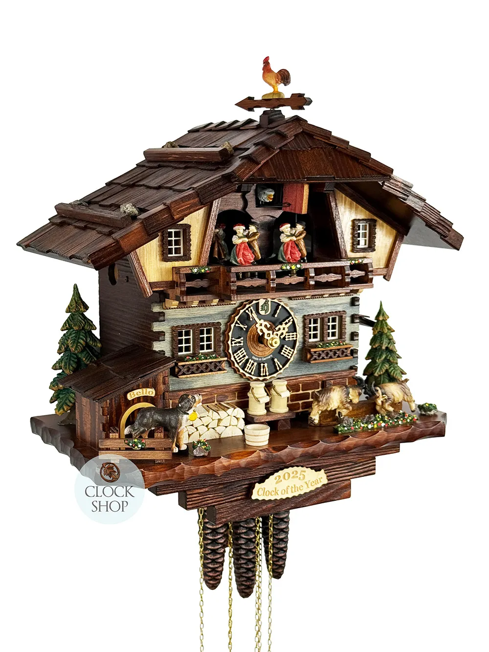 Clock Of The Year 2025 1 Day Mechanical Chalet Cuckoo Clock With Dancers By HÖNES image