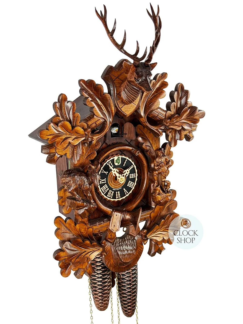 Hunter & Alpine Ibex 8 Day Mechanical Carved Cuckoo Clock By HÖNES image