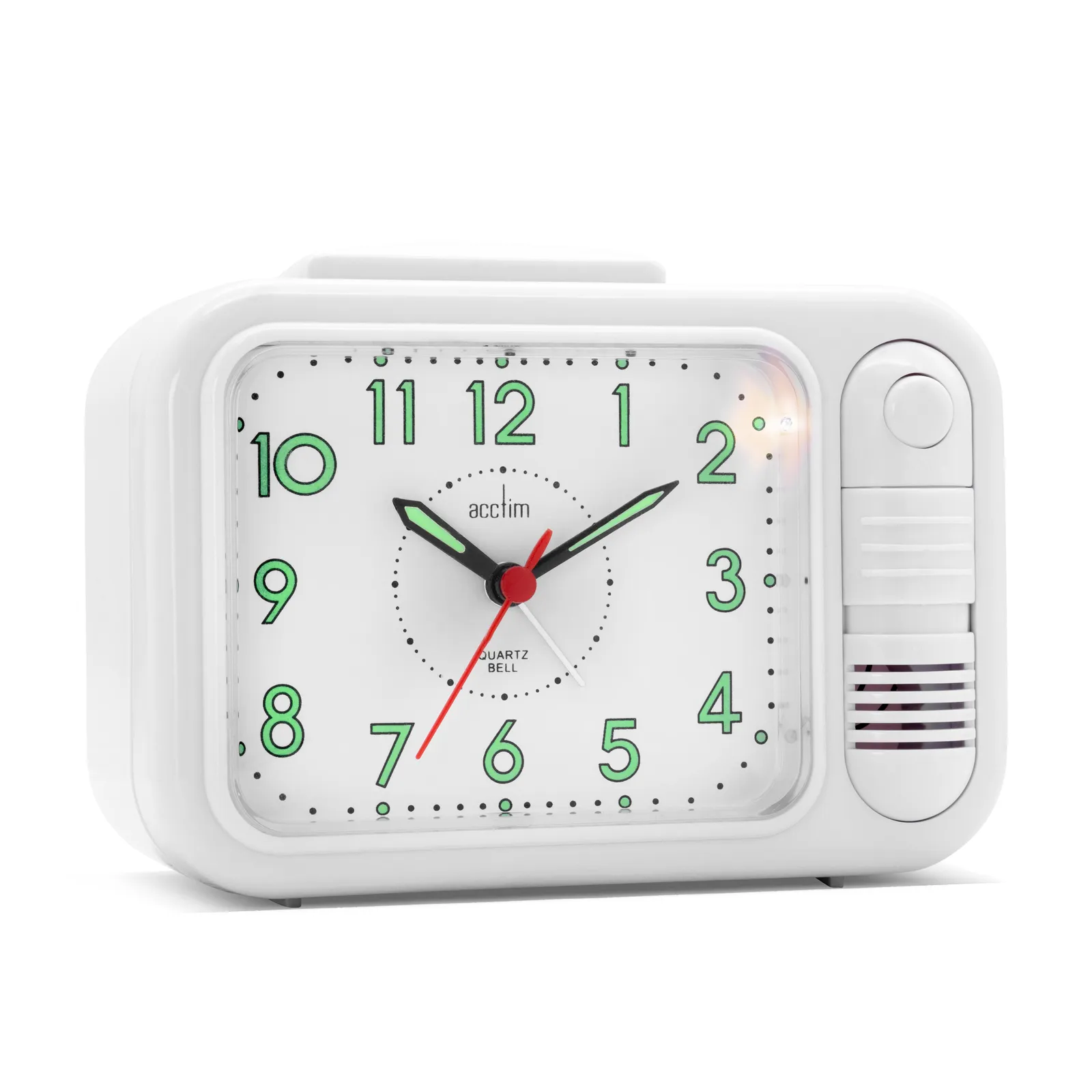 10cm Sonnet White Analogue Alarm Clock By ACCTIM (No Alarm) image