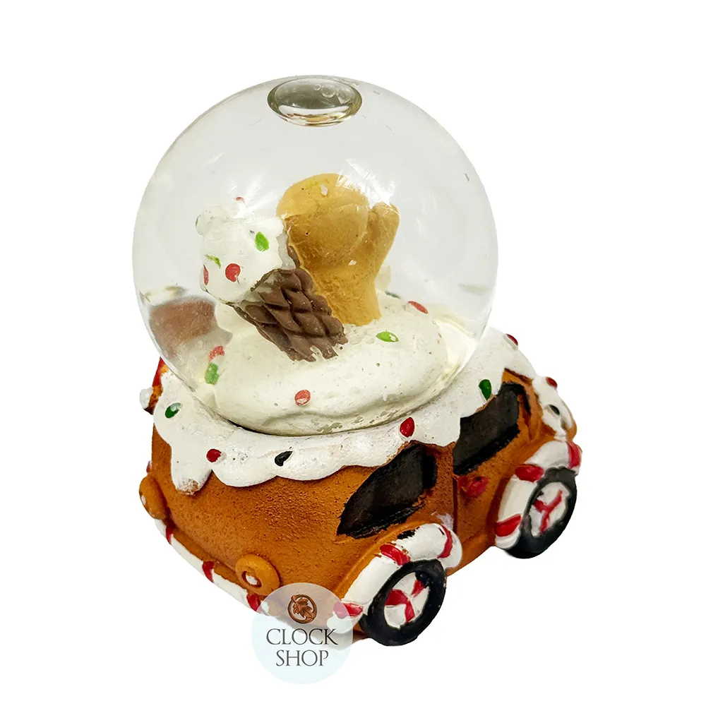 7cm Gingerbread Man On Car Snow Globe image