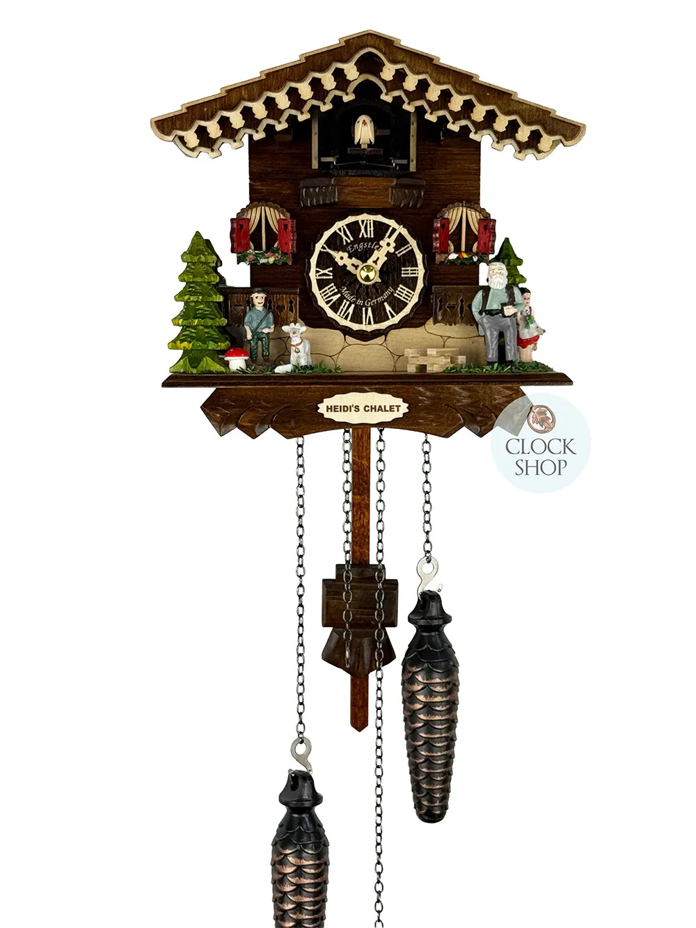 Heidi House Battery Chalet Cuckoo Clock 18.5cm By ENGSTLER image