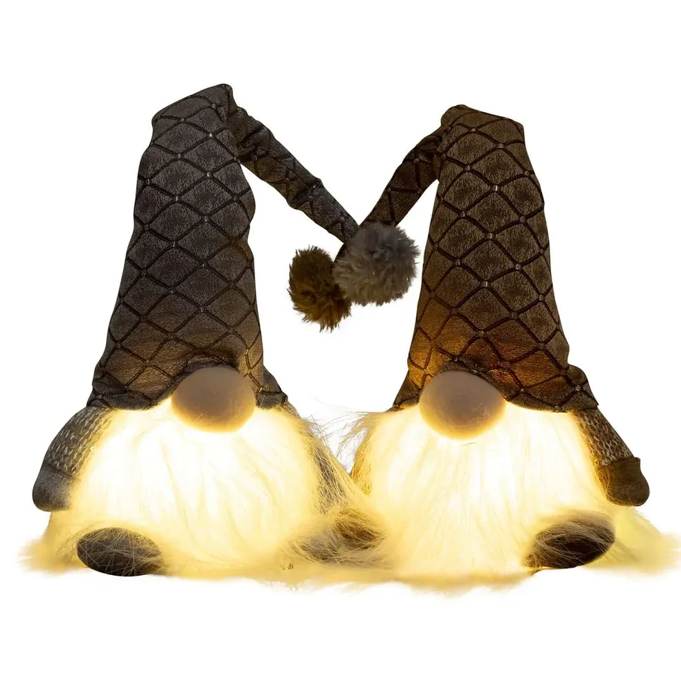 Gary & Alfred Lightwood | 20cm LED Gnome Decoration | Assorted Designs image