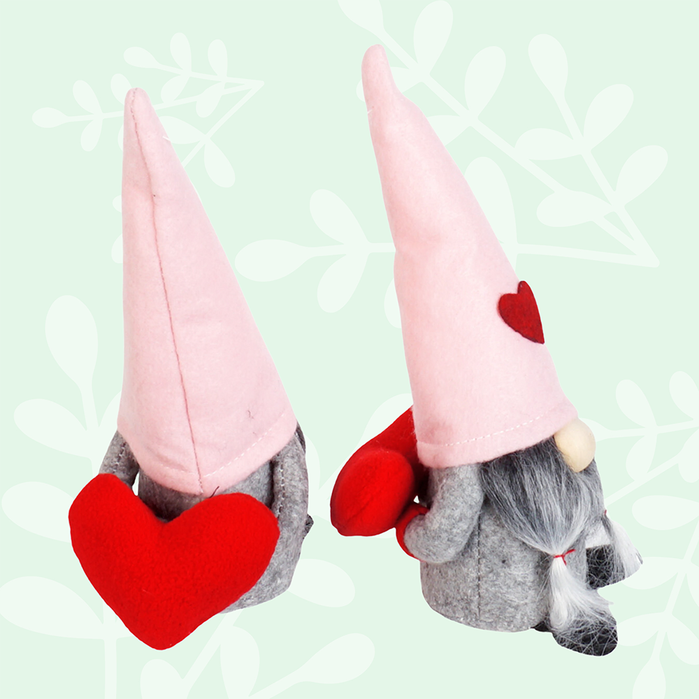20cm Felt Gnome Holding Heart Behind Back | Boy Or Girl image