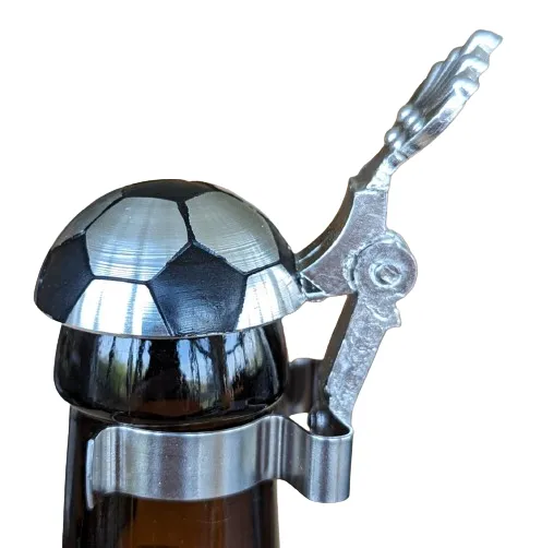 Soccer Ball Beer Bottle Topper By KING image