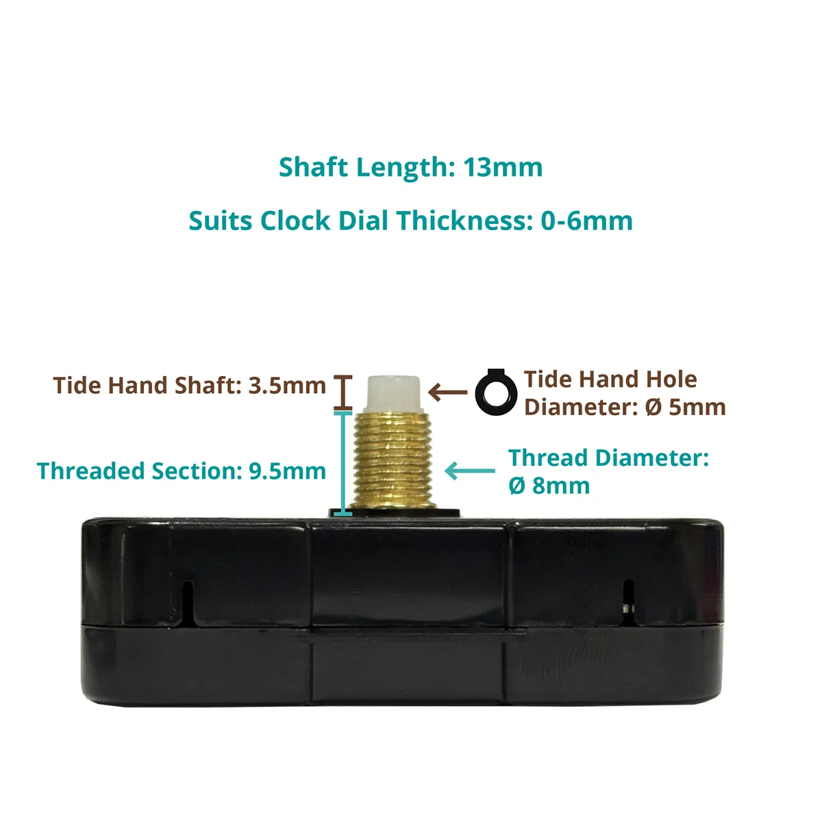Tide Clock Quartz Movement (13mm Shaft) image